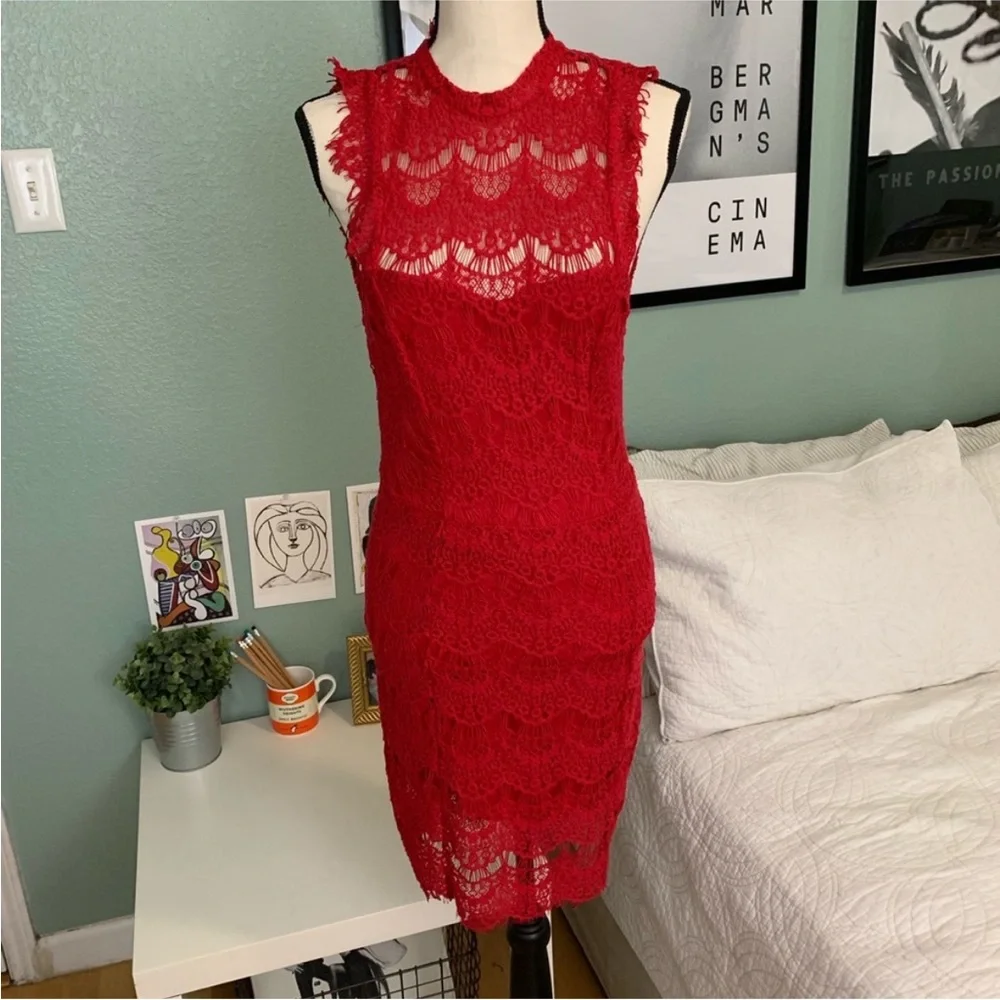 FREE PEOPLE Intimately Daydream Lace Slip Mini Dress, Size Medium NWT